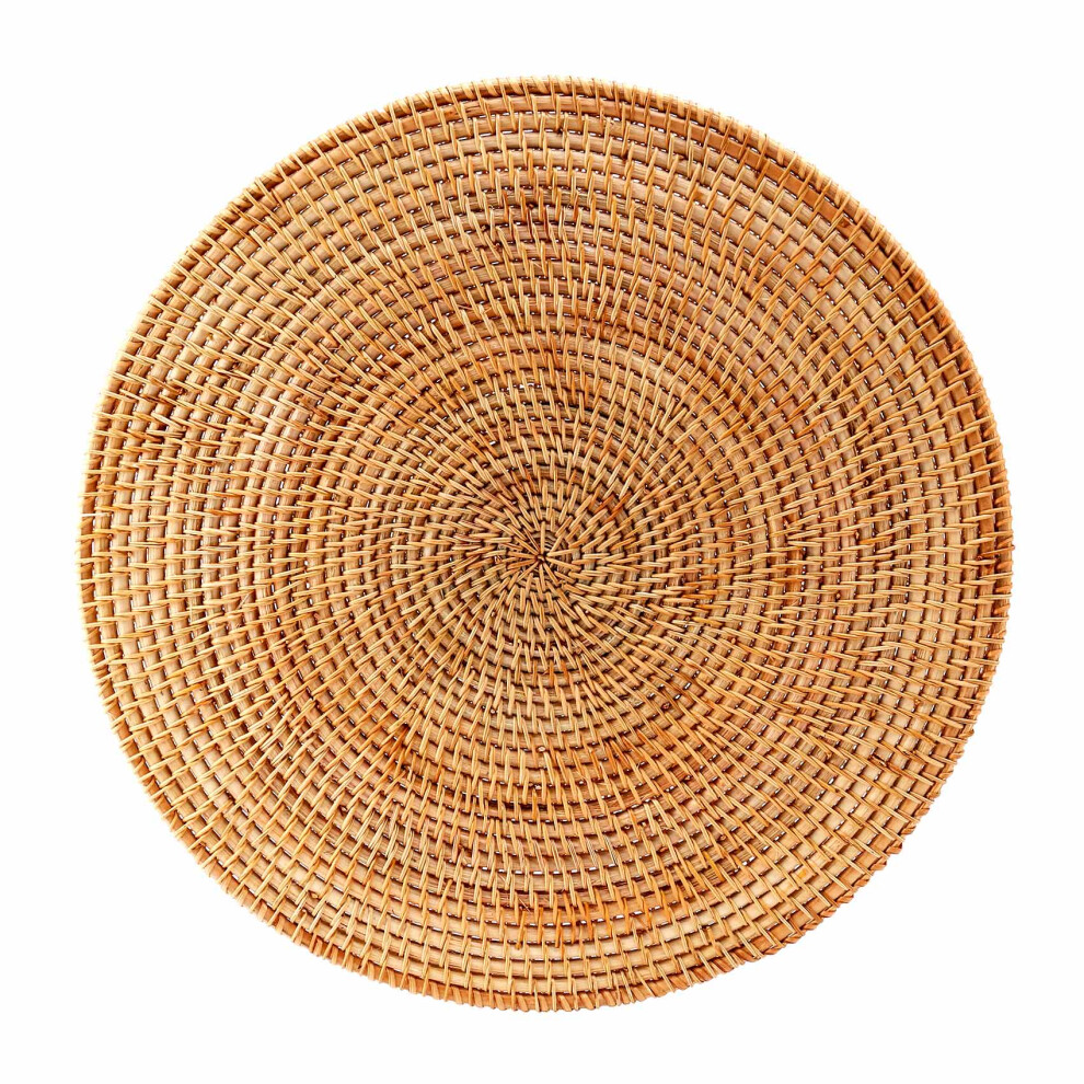 Geweven Rotan Placemats, Ronde Matten, Antislip Warmte Placemat-image