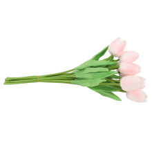 10 Stück Plastiktulpen rosa Wohnzimmer-Dekoration