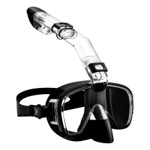 Snorkelmask Hopfällbar Dykmask Set med Kamerafäste, Svart