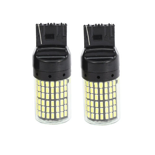 2Pcs Reverse Light Turn Signal Light Error Black shell (white light)