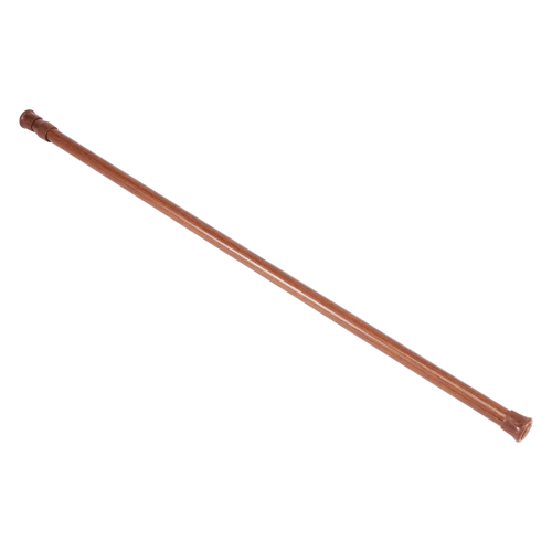 Teleskopiska fjäderspända gardinstänger, 55~90 cm, träfärg 2