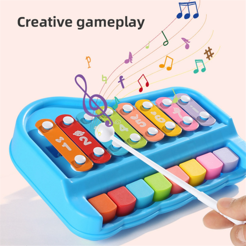 Kinderpianospeelgoed Achttonige handpercussie-instrumenten B 1