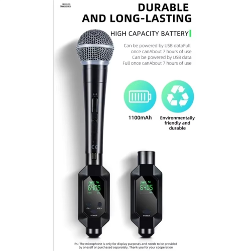 Microphone Converter XLR Transmitter and Receiver for Dynamic 1