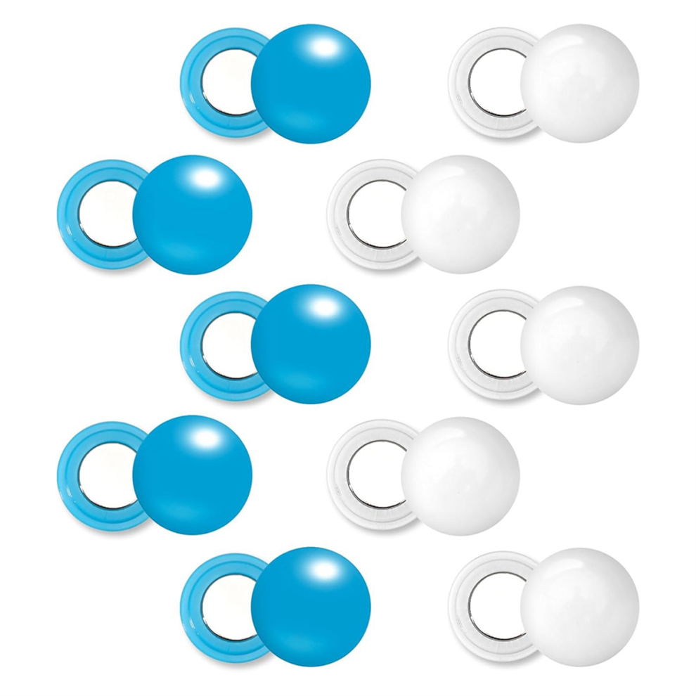 10 Pares De Imanes Para Dorsales De Carrera, Clips MagnéTicos Para Dorsales De Carrera, Azul Y Blanco-image