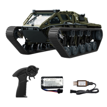 Modello di carro armato cingolato RC in scala reale per regalo per bambini, verde