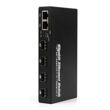 Gigabit SFP-mediekonverter 4 SFP til 2 RJ45-transceiver EU-stik