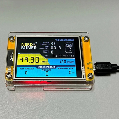 Νέο Nerdminer V3 2,8-ίντσες BTC Μόνο Λοταρία Nerd Miner Crypto 1