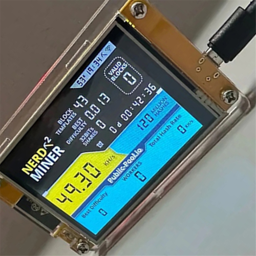 Νέο Nerdminer V3 2,8-ίντσες BTC Μόνο Λοταρία Nerd Miner Crypto 2