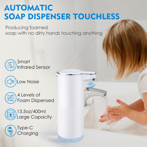 Distributore automatico di sapone schiumogeno, distributore di sapone schiumogeno regolabile per le mani 1