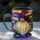 Malet gnome bogkrus, bogstak kaffekop 2
