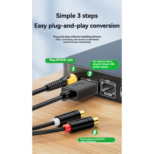 Digital Optical to Audio Conversion Cable TV Projector