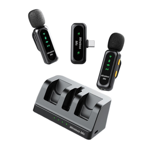 Lavalier Microphone 2 in 1 Mini Mic with Audio Noise Reduction
