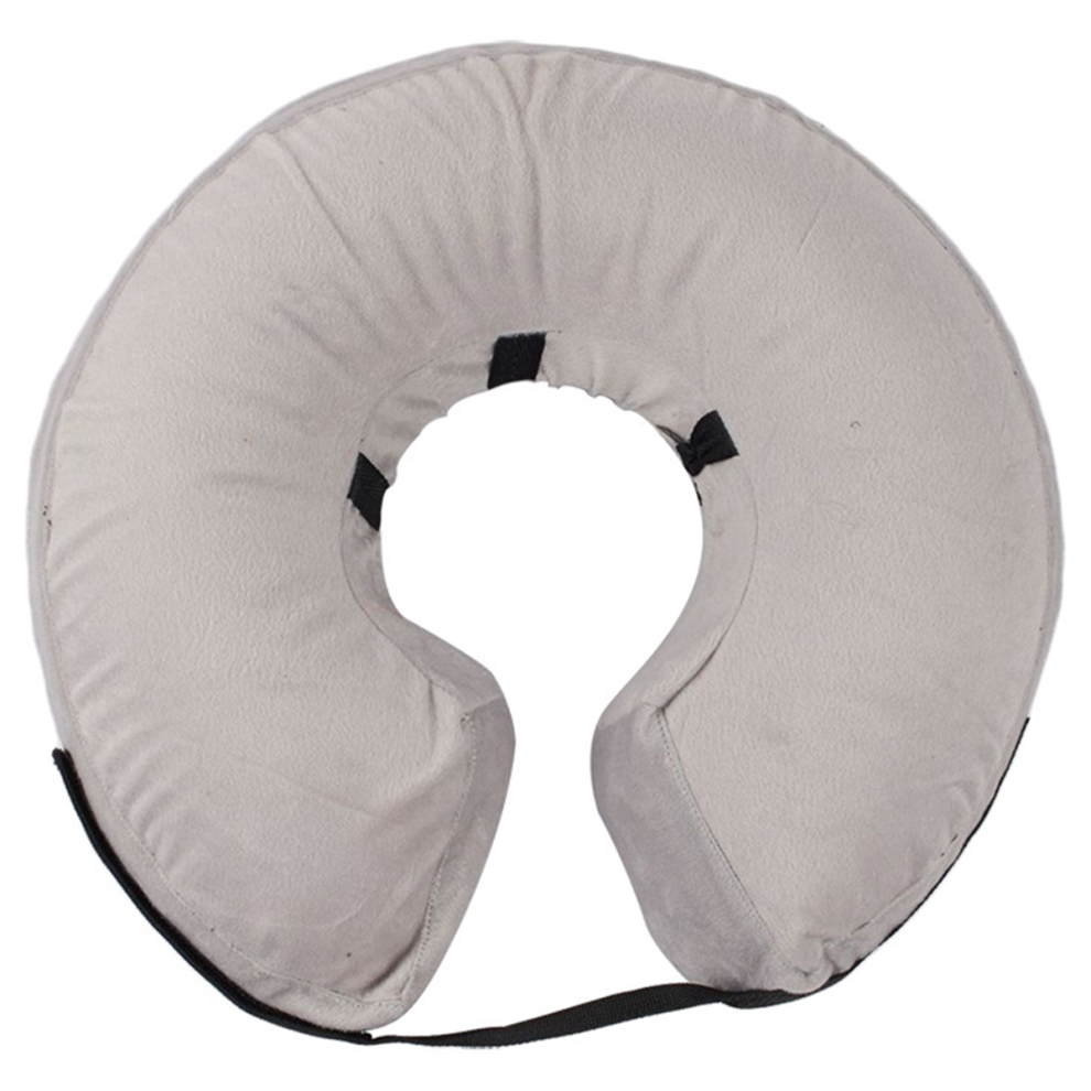 Collare Gonfiabile Protettivo Per Cani E Gatti Grigio S