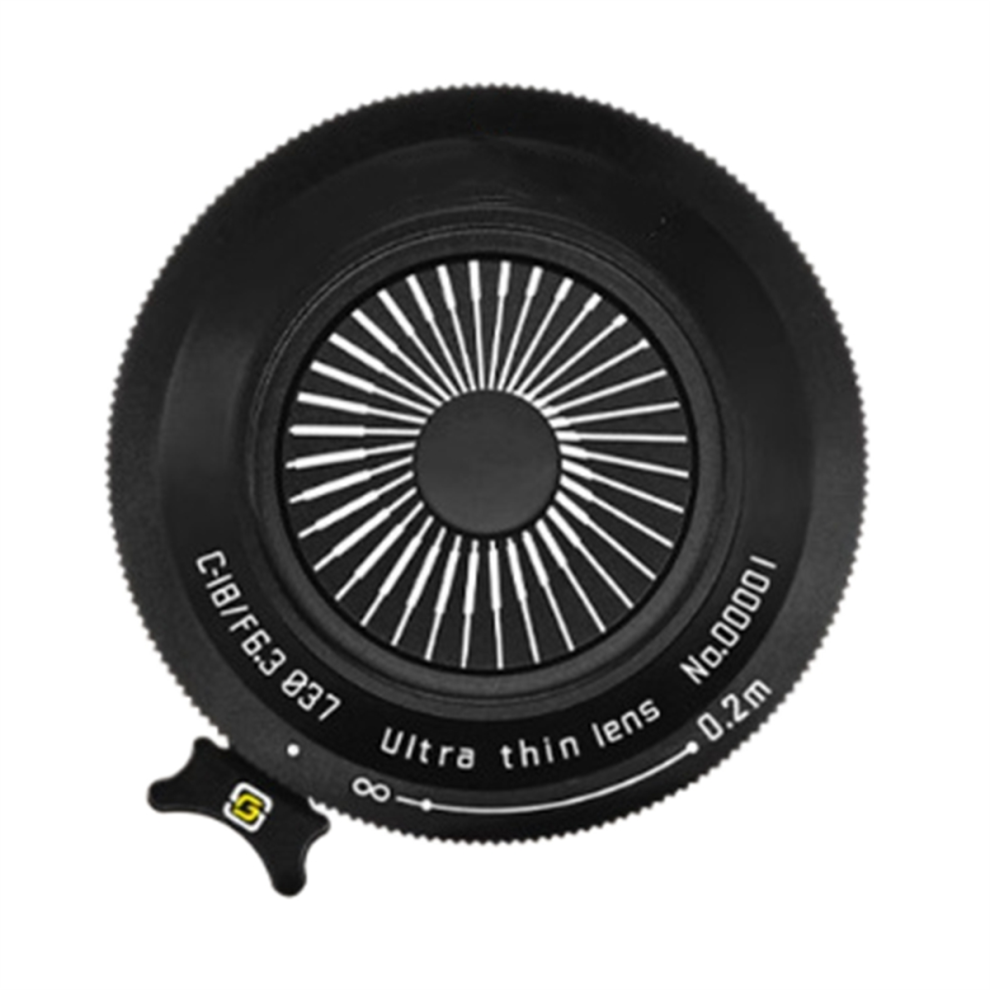 Obiettivo Grandangolare Con Messa A Fuoco Manuale E Testa A Biscotto, 18 Mm F6.3, Nero-image
