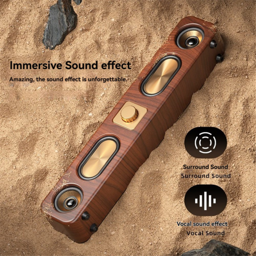 Ξύλινα ηχεία Bluetooth Φορητή μπάρα ήχου HiFi Stereo 1