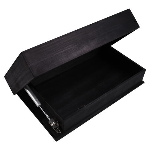 Ράφι Flip Design με Μυστικό Διαμέρισμα, Μοντέρνα Διακόσμηση, Μαύρο 1