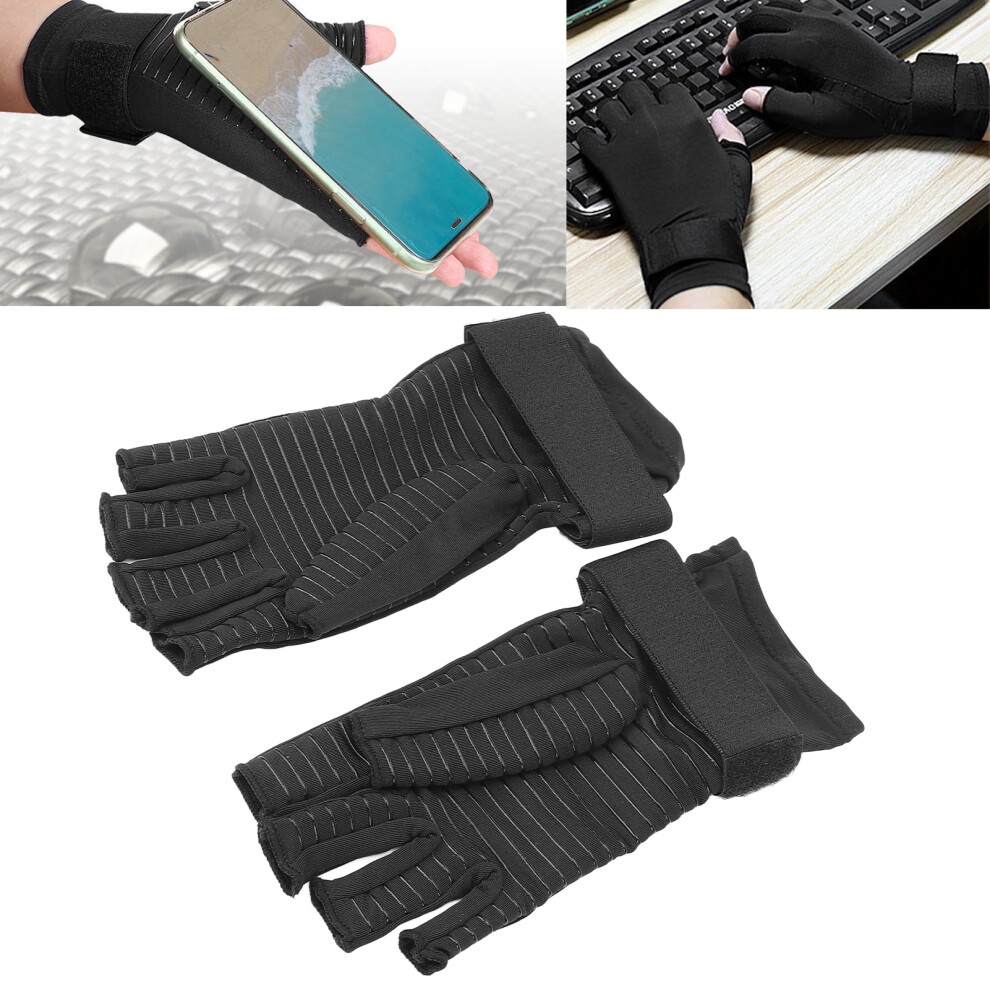 Half Finger Silicone Arthritis Compression Gloves, S-L, Anti Slip