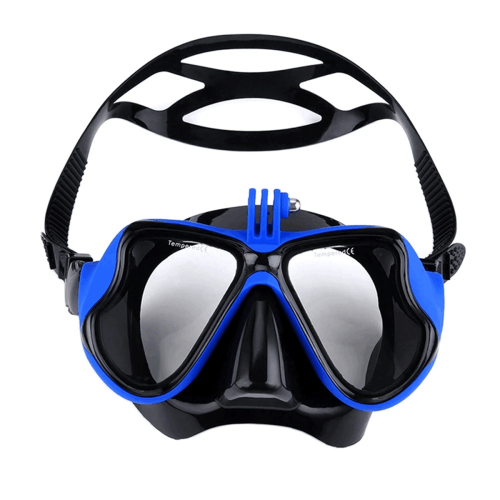 Support de caméra pour masque de plongée sous-marin bleu