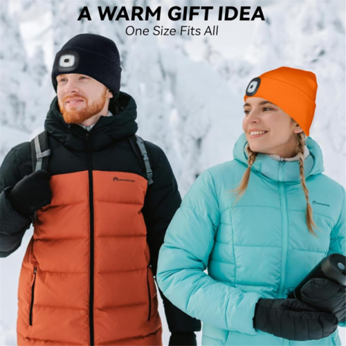 Unisex LED Beanie Hat Light Winter Flashlight Christmas Beanie B 2
