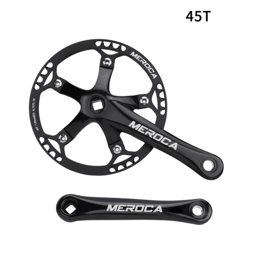 Bicycle Square Hole Crankset Speed Folding Crankset Black 1