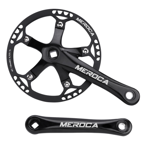 Bicycle Square Hole Crankset Speed Folding Crankset Black