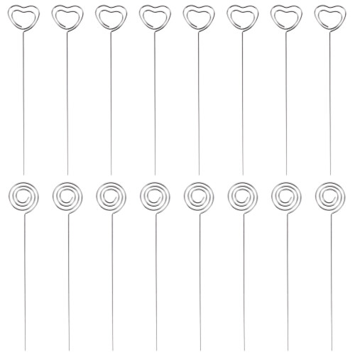 60 stk. memo-klemmer til bryllupskagedekoration, runde og hjerteformede
