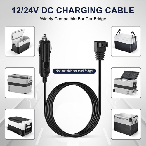 12V Car fridge Power Cable 2M with Adapter Without Switch 2