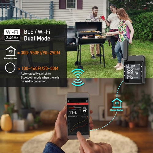 Smart Rechargeable Digital Wifi Wireless Remote Meat Barbecue 1