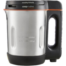 Morphy Richards Compact Soup Maker 1L, Blend & Cook, 900W, Black/Silver