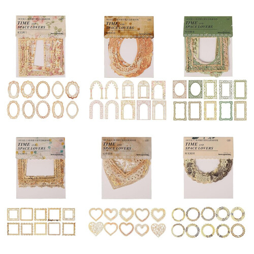 60 τεμάχια κομμένα scrapbooking από χαρτί δαντέλας vintage είδη scrapbooking 1