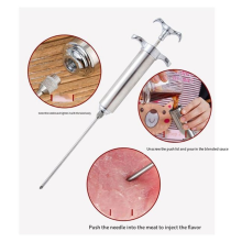 Stainless Steel Spice Syringe Set Meat Turkey Chicken Flavor Injector