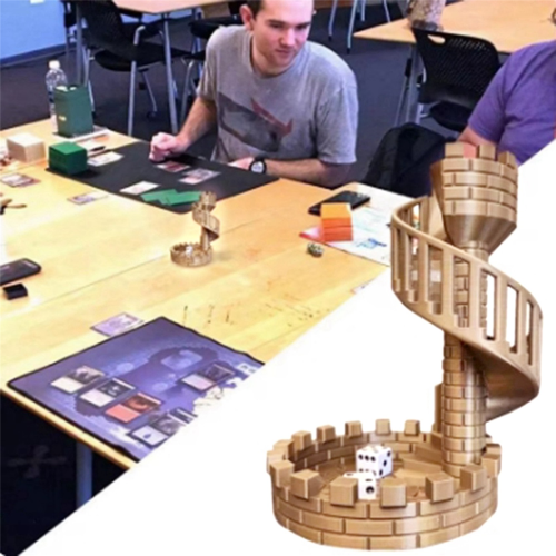 Dice Castle Tower Dice Tower Castle Stairs for Desktop Ornaments D 1