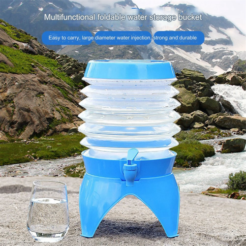 Udendørs foldbar vandbeholder camping foldbar vandspand 5,5 l 1