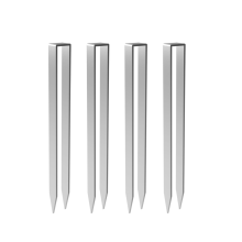 Rose Archs grondankers, set van 4 voor Rose Archs bevestigingen, zilver