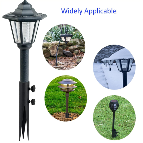 4 picchetti in acciaio per torcia, picchetti da giardino per luci esterne 1