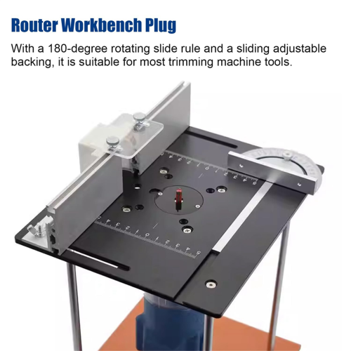 1Set Milling Table Insert Plate, Milling Table for Router with Holder 2