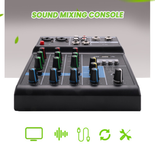 Draagbare audiomixer Bluetooth-mixer DJ-console met reverb-effect 2