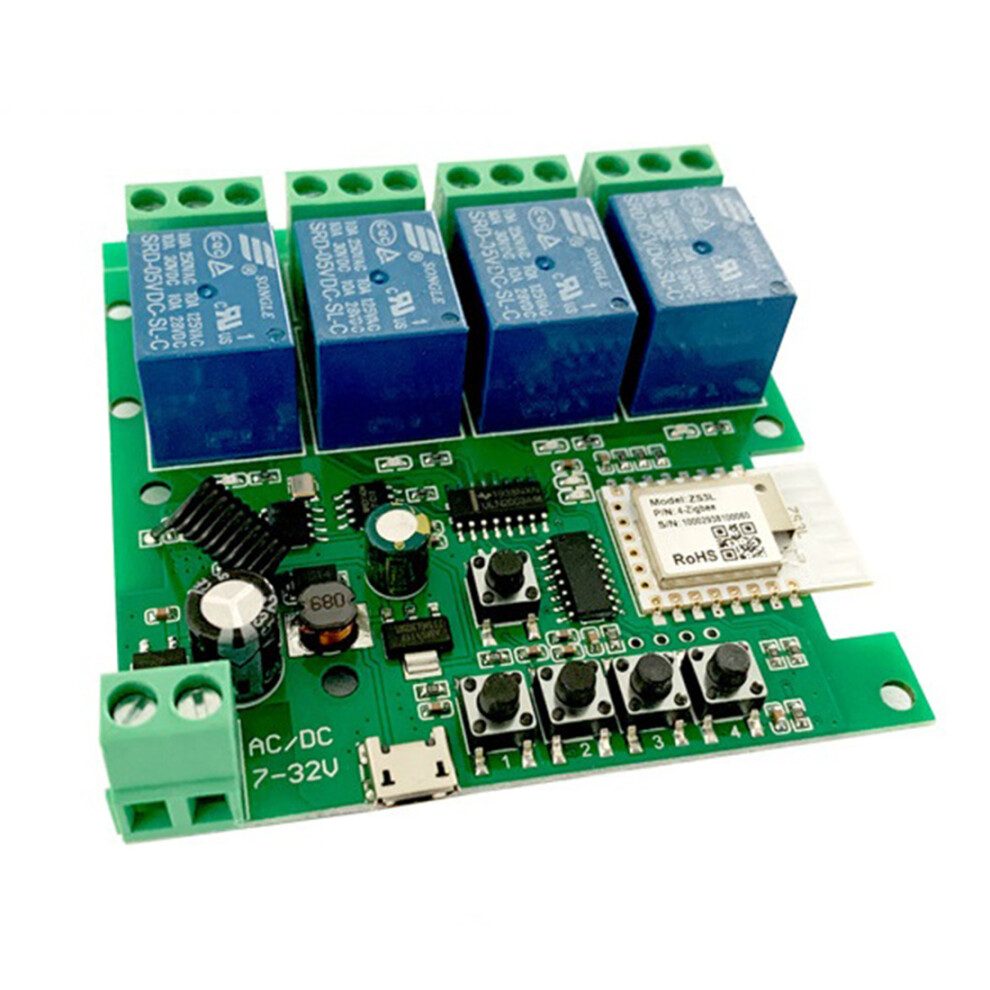 Zigbee Tuya Smart 4Ch Relay Module Work With Home 4712187057604