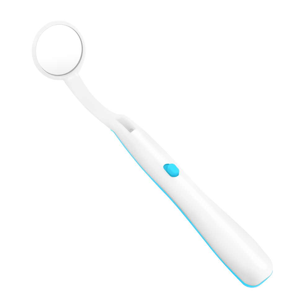 1 Pz. Specchio Dentale Per La Cura Dei Denti Con Luce A Led, Strumento Blu-image