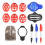 Golfbalmarker, Color Line Markers, Drievoudige plastic, Rood 1