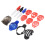 Golfbalmarker, Color Line Markers, Drievoudige plastic, Rood 3