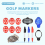 Golfbalmarker, Color Line Markers, Drievoudige plastic, Rood 4