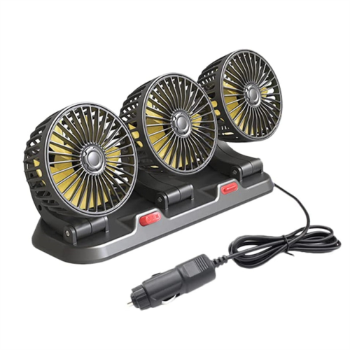Ventilator til bil Trehovedsventilator til lastbilkøretøj (12V)