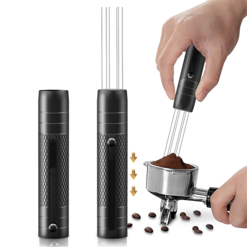 Elastisk espresso-omrører med nåle i rustfrit stål