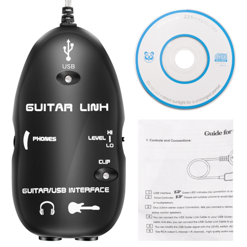 Gitaar naar USB-interface Linkkabel Adapter / PC-opname CD Studio Laptop 1