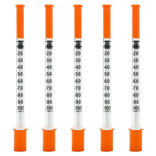 Inzulínová striekačka s ihlou 30G 1 ml/cc 1/2 palca (13 mm)