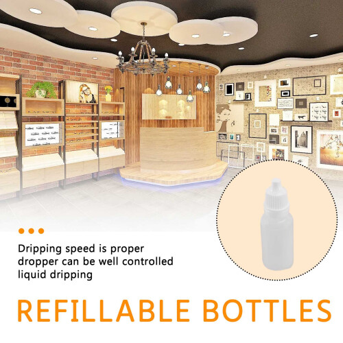 100PCS 15Ml Squeezable Dropper Bottles Eye Liquid Dropper Refillable 2