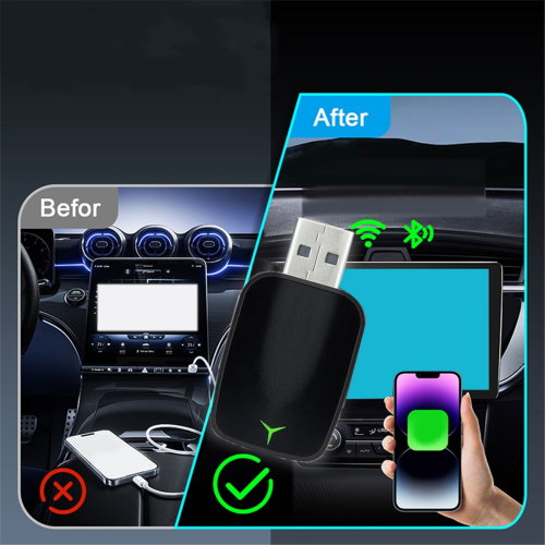 Carplay Android Auto -sovitin autolaitteelle Smart Box Ruusukulta 2