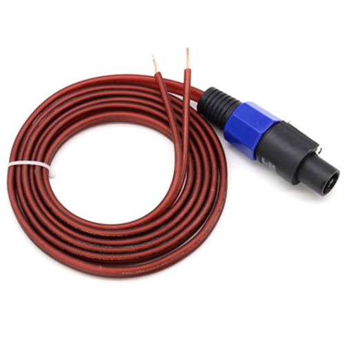 2 stuks Speakon luidsprekerkabel met open uiteinde, draadaudiokabel 1
