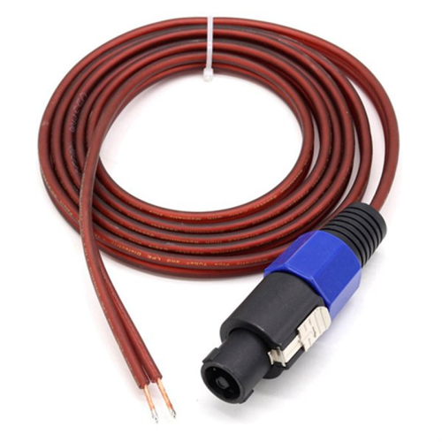 2 stuks Speakon luidsprekerkabel met open uiteinde, draadaudiokabel 2